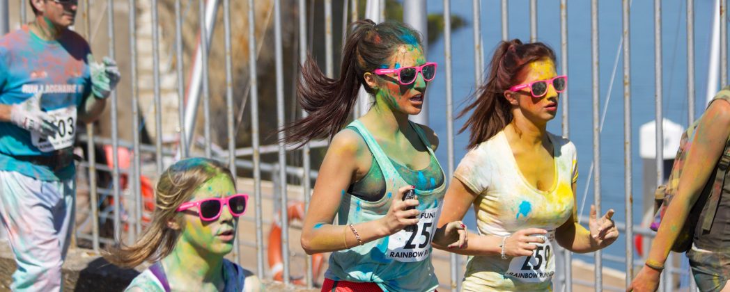 Color fight in Barcelona